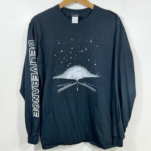 Agora Deliverance Long Sleeve T-Shirt Highway Moon Stars Print Size M